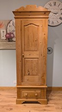 Antique pine vintage wardrobe - pine,