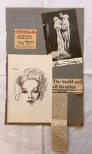 Marlene Dietrich 1965 Ticket Stub Programme Photo Press Cuttings-See All Photos