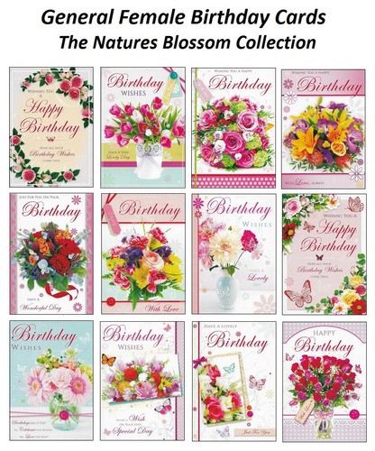 General female birthday cards - general,