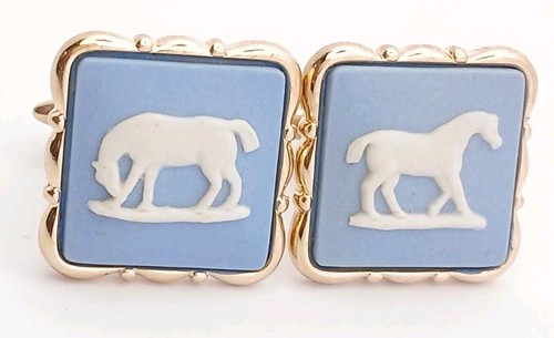 Wedgwood cufflinks blue white - wedgwood,