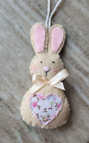Felt bunny rabbit hanging - bunny,