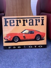 FERRARI 250 GTO PORSCHE 356 & MERCEDES 300SL Metal Signs Retro Classic 410x300mm