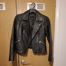 River Island Women's Real Leather Jacket Size 8