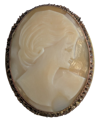 Antique shell and brass - shell,