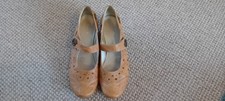 REMONTE DORNDORF SHOES UK 5 LIGHT TAN LEATHER EASY FASTEN MARY JANE