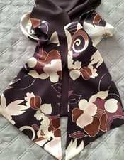 Silk Scarf / Wrap Coast. Brown