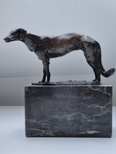 Stunning Bronze Of A Dog On A