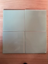 1970s 4-1/4” Retro Ceramic Wall Tiles Green Pilkington Easifix