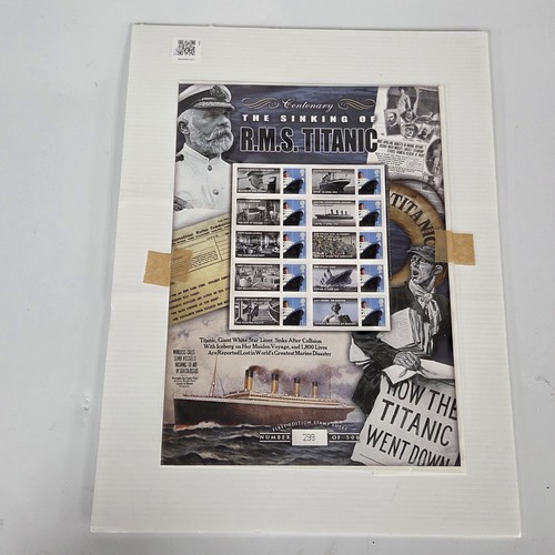 Titanic centenary stamp sheet - titanic,