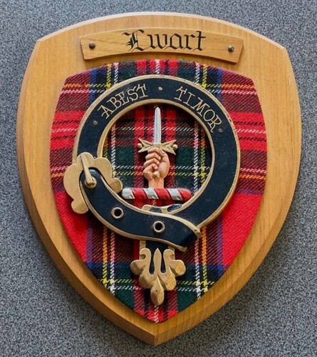 Clan crest badge ewart - ewart, wall