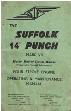 SIF SUFFOLK 14" PUNCH MkVII PETROL LAWNMOWER 1963 OPERATING & MAINTENANCE MANUAL