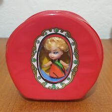 Liddle Kiddle Clone Doll Sealed In Red Vinyl Zip Purse. Orange & Green Dress 70s