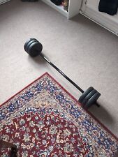 Black 15kg Opti vinyl barbell