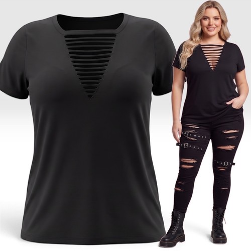 Torrid slashed ladder neck - slashed, v-neck