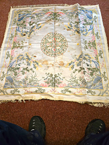 Brocaded flowers silk - brocaded,
