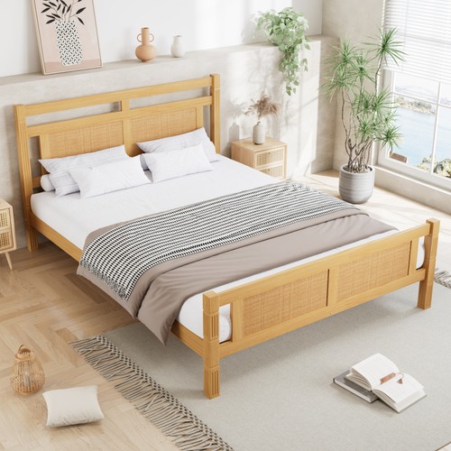Wooden bed frame 4ft6 double - bed,