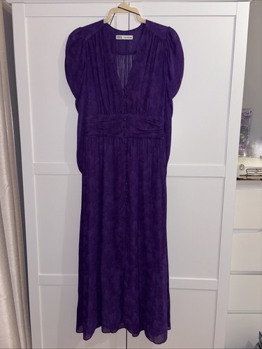 Zara purple floral - floral, jacquard