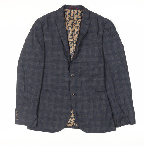 Next mens blue plaid polyester - blue,