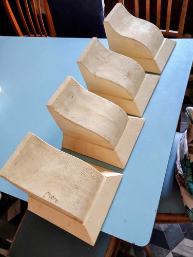 Large wooden corbels shelf - wooden,