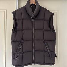 FACONNABLE   Gilet vest waistcoat  Men's  XL chocolate brown down & feather