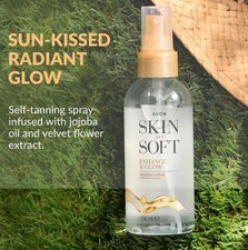 Avon Skin So Soft Enhance and Glow Airbrush Spray (self tanning spray) free P&P