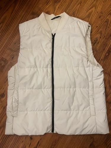 Zara cream quilted puffer - cream,