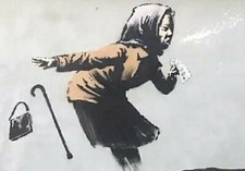 Art Postcard Street art ltd edition 10 print Proof Banksy style "Achoo" stencil 