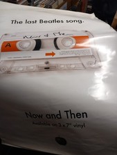 THE BEATLES - MUSIC PROMO POSTER -  NOW AND THEN SINGLE - OFFICIAL ORIGINAL USED