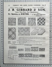 JR Gibbard - Wood Block Flooring - St Sidwell's Exeter - 1913 Trade Cutting 549