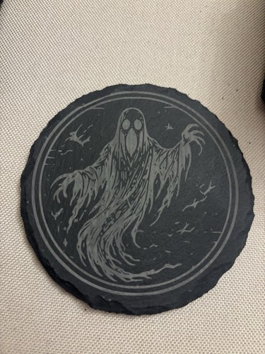 Halloween sealed slate coaster - slate,