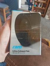 RAM Inline Exhaust Fan 4 Inch 100mm 80m³/hr Filter Ventilation Extraction NEW