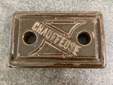 Antique French Ceramic Glazed Heating Brick Traditional Bedwarmer , Doorstop