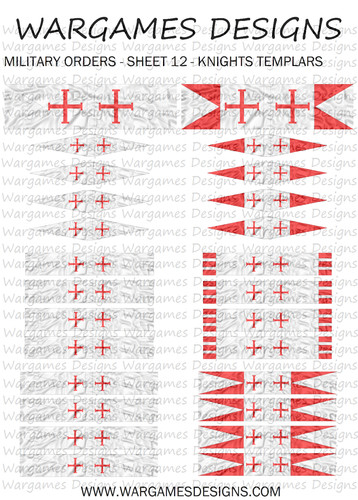 28mm knights templars flags - flags,