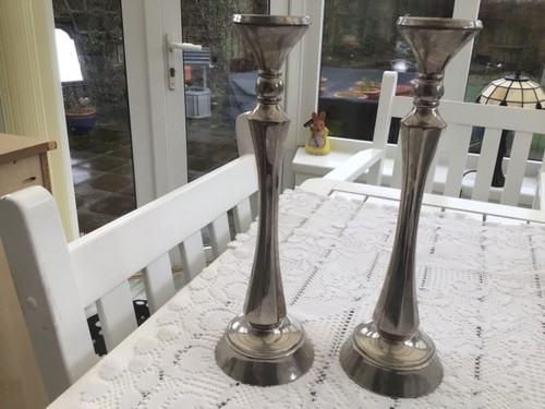 Pair vintage silver - silver, chrome