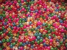 1000 Glitter Pony Beads,FOR DUMMY CLIPS,HAIR BRAID, choice of colour