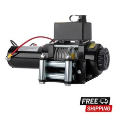 Gearzaar Electric Winch Workshop 1000w Recovery Synthetic Rope & wire remote