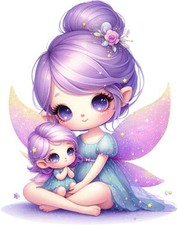 Watercolour Mother's Day Fairy Wall Art Bedroom Van Vinyl Sticker Decal 6 Sizes
