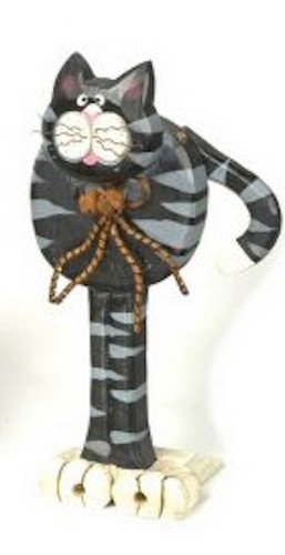 Cat door stop - door, wooden