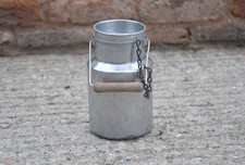 Vintage old aluminium milk churn milk can milkchurn milk pot / 2 Ltr - FREE POST