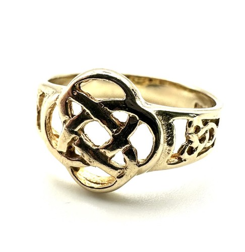 9ct gold celtic ring yellow - gold,
