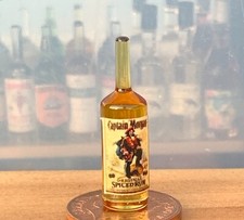 Dolls House Captain Morgan Spiced Rum Label On A Glass Bottle 1:12 Scale tumdee