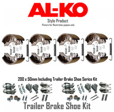 ALKO 1213889 200x50 384294 Trailer Axle Brake Shoes For Ifor Williams & S/Kit x2