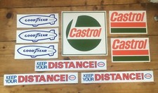 VINTAGE 80'S MOTOR OIL RELATED MECHANIC GARAGE WINDOW STICKERS CLASSIC CAR DECAL