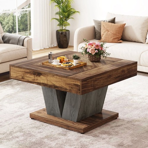 Square wood coffee table - square,