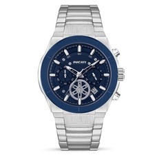 Ducati Corse Men's Watch Chronograph Steel Case Blue