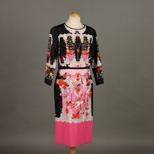 Piccione.Piccione Dress Viscosa UK Size 16 Italy Second Hand Original