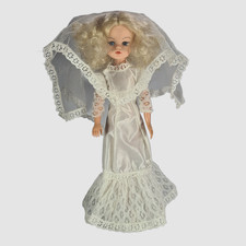 Satin and Lace Ivory Pedigree Sindy Wedding Dress & Veil