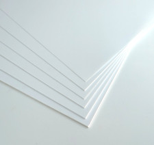 Plastic Styrene Sheet White  A2 Size 0.25,  0.50, 0.75, 1, 2mm thick Matt Finish