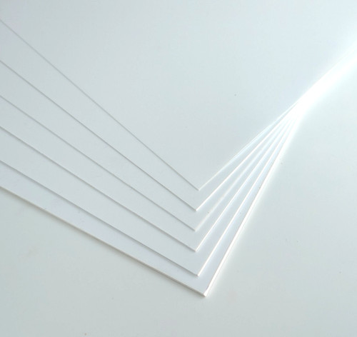Plastic styrene sheet - plastic, white