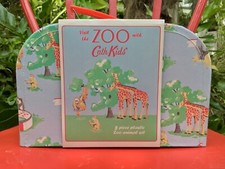 *NEW* Vintage CATH KIDSTON Visit the Zoo 8Pcs Animal Set & Toy Carrier Box Case